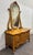 Victorian Antique Victorian Tiger Oak Serpentine Dresser With Mirror For Sale - Image 3 of 11
