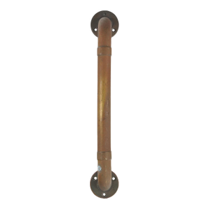 Vintage European 14.25 In. Brass Pipe Door Pull