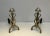 1940s In the Style of Raymond Subes Brass and Wrought Iron Andirons, French - a Pair For Sale - Image 6 of 13