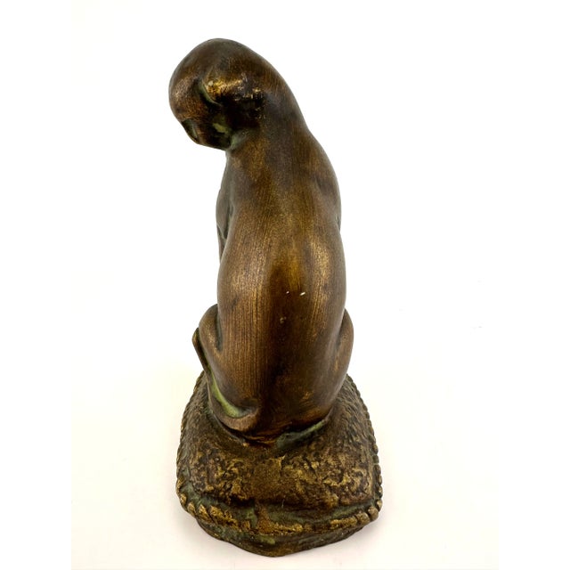 Mid-Century Modern Vintage 1960's Mid Century Bronze Color Cat For Sale - Image 3 of 8