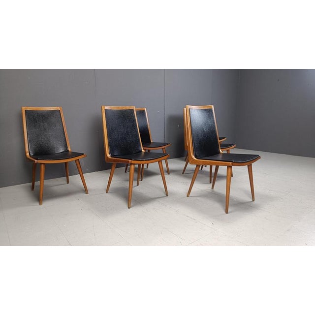 Wood Mid-Century Italian Dining Chairs, 1950s, Set of 6 For Sale - Image 7 of 11