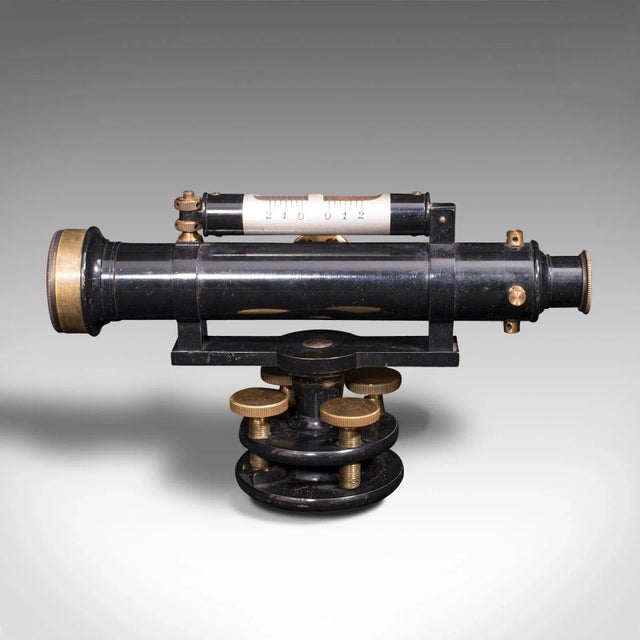 Mid 20th Century 1950s Vintage Brass Surveyor's Level For Sale - Image 5 of 13