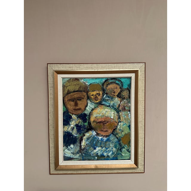 Original Swedish Oil on Canvas – “Sittande Barn” (Seated Child) by Gösta Falck – Indistinctly Signed – Vintage & Framed –...