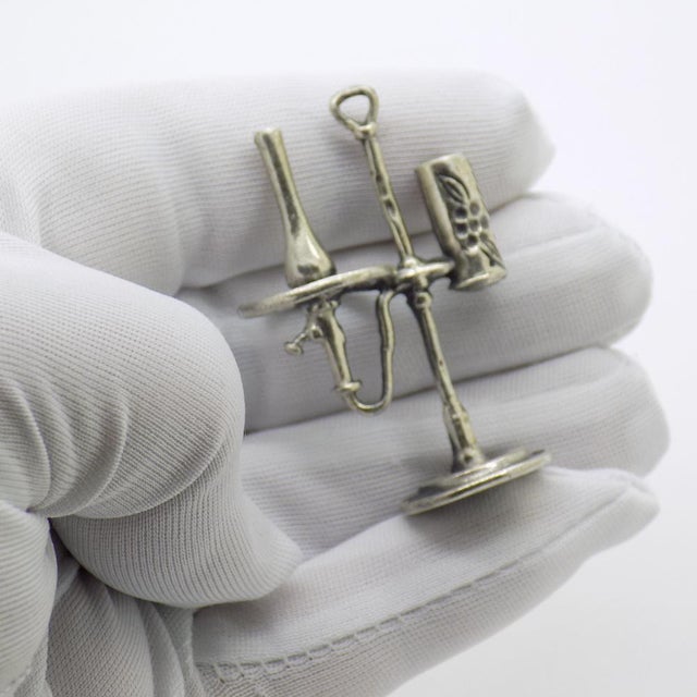 Vintage miniature with an old world charm depicting an oil lamp, handmade in Italy between the 1970s and 1980s in genuine...