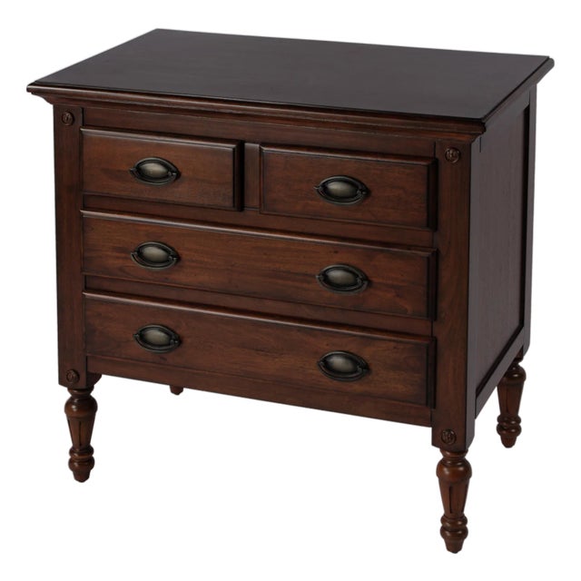 Easterbrook 31.5 in. W Rectangular Wood 4 Drawer Accent Chest, Cherry For Sale
