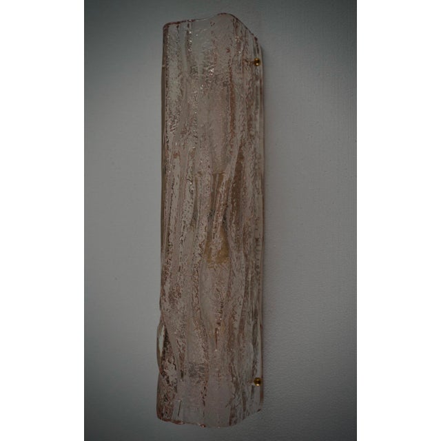 2000 - 2009 Murano Art Glass Light Pink Color Wall Light For Sale - Image 5 of 9