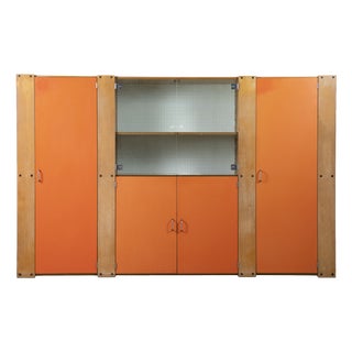 First Edition Architectural Highboard by Roberto Pamio & Renato Toso for Stilwood, Italy, 1970s For Sale