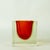 This amazing clear , yellow and red handblown Sommerso Murano Glass block vase or bowl was designed and manufactured by...