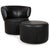 Set of Model 684 Lounge Chair and Ottoman in Black Leather from Rolf Benz For Sale - Image 17 of 17