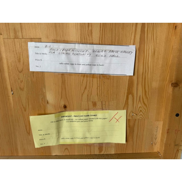 2002 Hank Hecht “Lines of Stone Grey” Mixed Media Geometric Abstract Wall Sculpture For Sale - Image 9 of 11