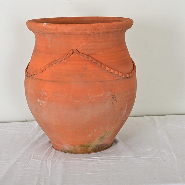 Persimmon French Vintage Large Terracotta Planter For Sale - Image 8 of 12