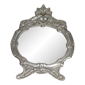 Vintage Ornate Picture Frame Silvertone Metal Scroll Design Tabletop 8" X 10"