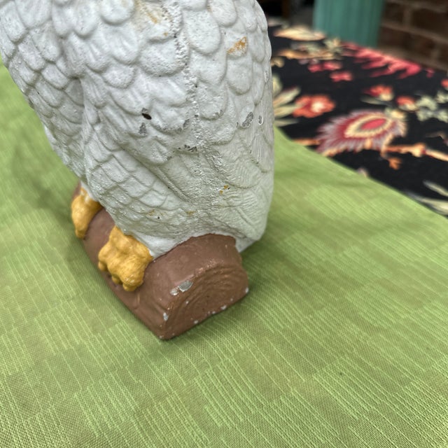Up for consideration is a beautiful stone painted owl sculpture. This would look lovely in your home and it is a great...