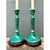 Vintage Green Lacquered Candlestick Table Lamps - Pair For Sale - Image 12 of 12