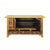Chinese Distressed Yellow Rattan Scenery Graphic Console Table Cabinet For Sale - Image 4 of 8