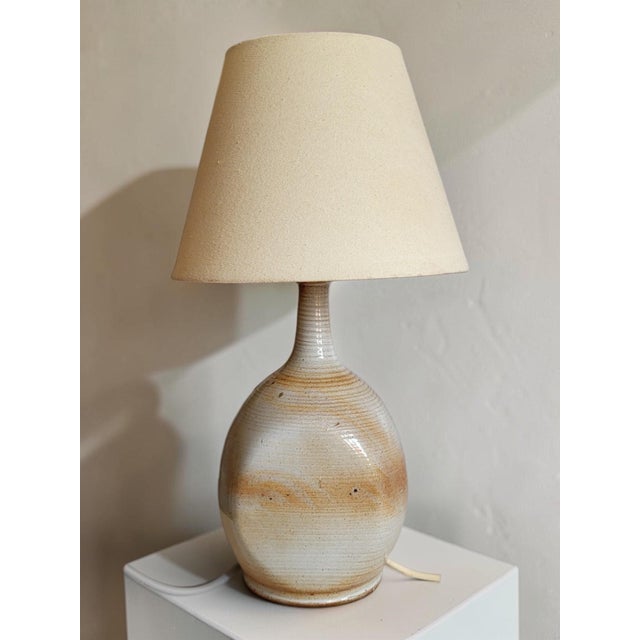 Vintage Sandstone Table Lamp, 1960 For Sale - Image 4 of 11