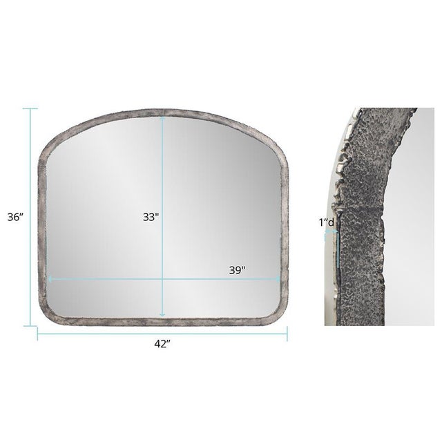 Silver Marius Arched Mirror Silver For Sale - Image 8 of 9