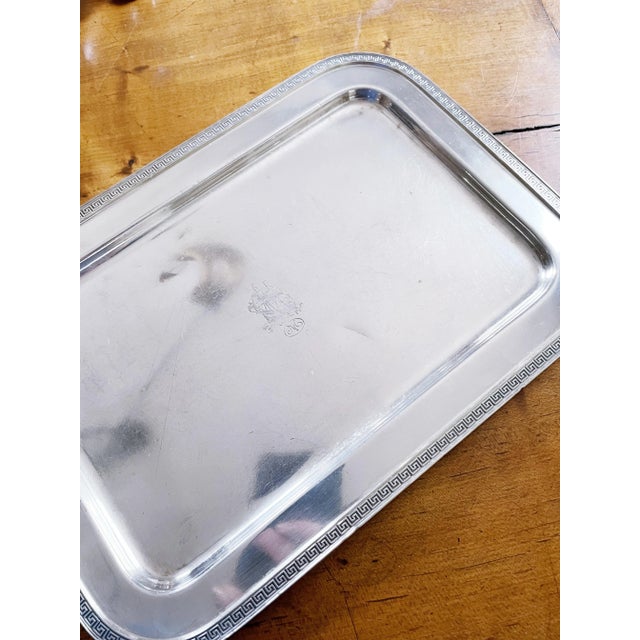 Reed & Barton 1937 Silver Tray From the Mayflower Hotel For Sale - Image 4 of 5