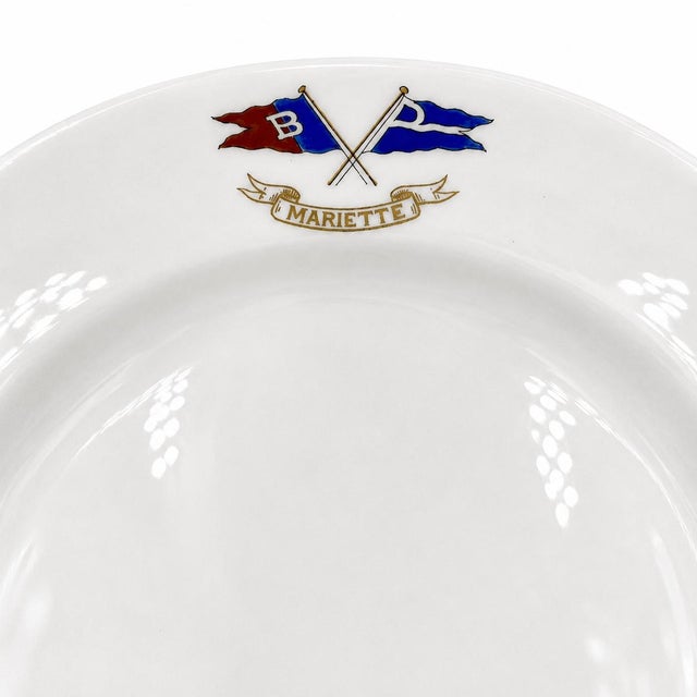 Vintage New York Yacht Club Nautical Burgee Flag Plate For Sale In Washington DC - Image 6 of 11