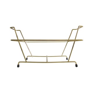 Mid-Century Brass Vinyl Holder For Sale