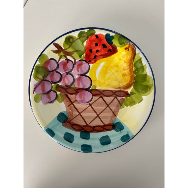 1990s Colorful Plates Made in Italy, Ceramiche Toscane for the Cellar - Set of 6 For Sale - Image 4 of 10