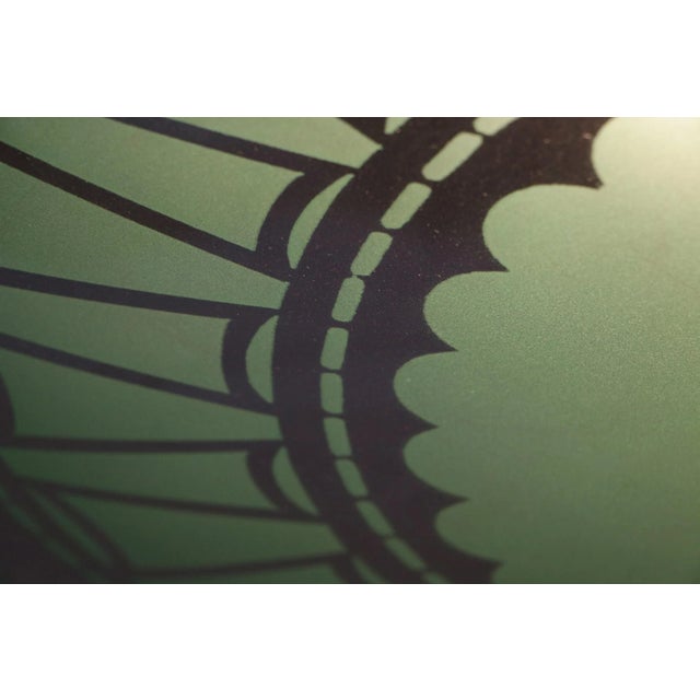 Italian Decorative Glass Double Disc Pendant Lamp, 1950s For Sale - Image 11 of 15