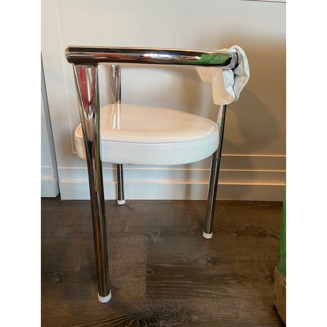 White Mid Century Modern Dining Chairs - Set of 4 For Sale - Image 8 of 9