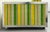 Mid 20th Century Vintage Postmodern Aluminum Frame Striped Sofa For Sale - Image 5 of 7