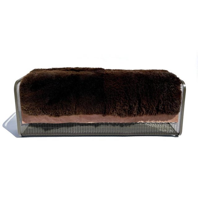 Not Yet Made - Made To Order Caballito Piccolo Bench in Leather and Fabric by Oscar Maschera For Sale - Image 5 of 7