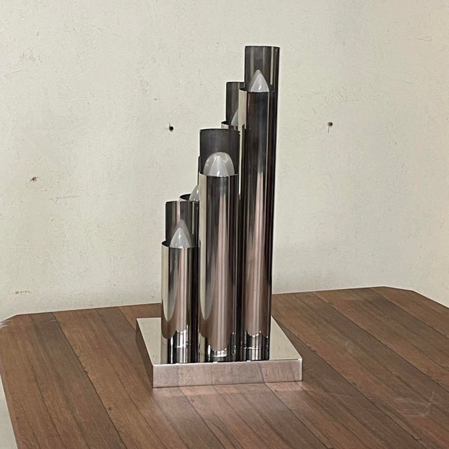Space Age Table Lamp with Chrome Tubes by VM Designer, 1970s For Sale - Image 12 of 18