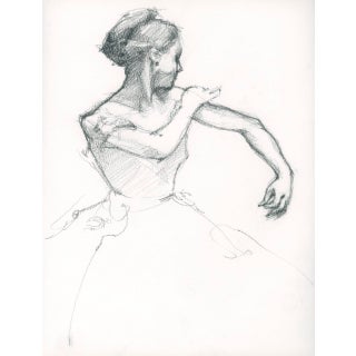 “Study From Four Dancers, After Degas” Contemporary Original Graphite Figure Drawing by David Orrin Smith For Sale