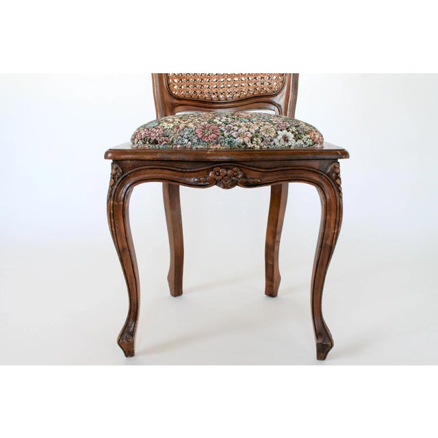 Vintage Italian Double Caned Side Chair For Sale In Milwaukee - Image 6 of 13