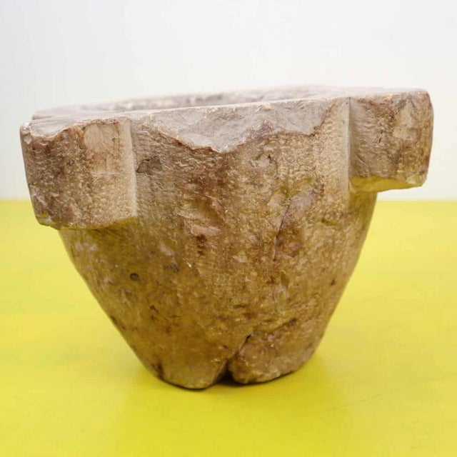 Brown Antique Mortar in Marble For Sale - Image 8 of 10