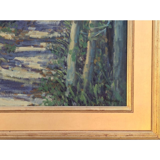 Jerry Greenberg "In Back of the Field" Contemporary Realistic Texas Nature Landscape Painting, 2005 For Sale In Houston - Image 6 of 10