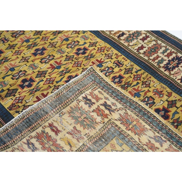 Brown Antique Kuba Rug 3'2'' x 4'7'' For Sale - Image 8 of 9
