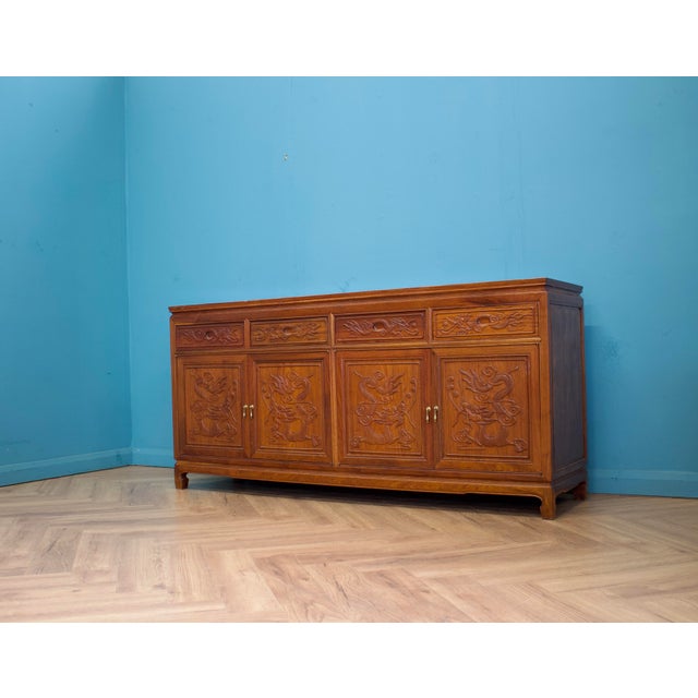 Mid-Century Modern Mid-Century Chinese Sideboard in Teak, 1970s For Sale - Image 3 of 10
