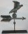 This amazing small-scale rare 19th century eagle weather vane sits on top of the unusual arrow in a verdigris copper...