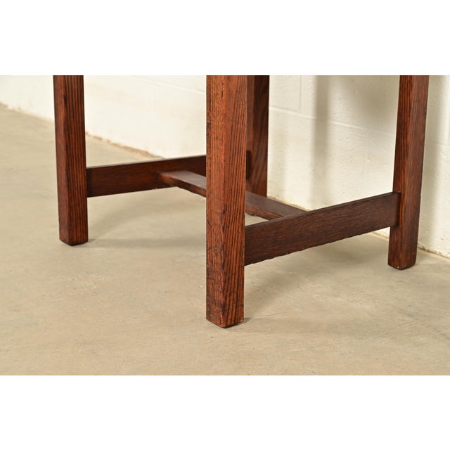 Lifetime Furniture Antique Mission Oak and Cane Arts & Crafts Dining Chairs, Set of Six For Sale - Image 11 of 14