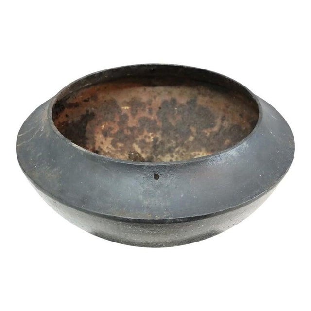 Victorian Antique Fiske School Cast Iron Garden Urn C1900 For Sale - Image 3 of 9