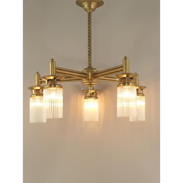 Metal Viennese Coffee House Ceiling Lamp, 1890s For Sale - Image 7 of 9