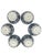 Japanese Hand Painted Blue & White Porcelain Soup Bowls With Botanical Leaf Pattern - Set of 6 For Sale - Image 10 of 10