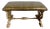 Italian Carved Giltwood Bench W/ Embossed Leather For Sale