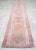 Rose Kurdish Herki Hand-Knotted Distressed Runner Rug Low Pile Extra Long Hallway Decor - 3x15 Ft Approx For Sale - Image 8 of 16