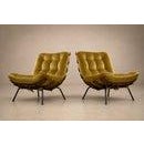 Mid-Century Modern Pair of Costela Armchairs in Brazilian Hardwood & Olive Mohair, Martin Eisler, Brazil, 1956 For Sale - Image 3 of 18