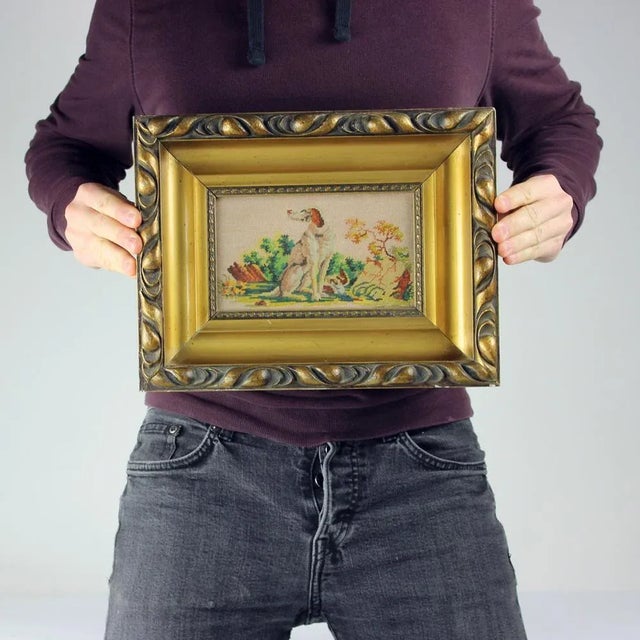 Czechoslovakian Tapestry in Frame, 1920s For Sale - Image 3 of 13