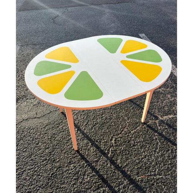 Wood Mid 20th Century Lemon & Lime Slice Dining Table For Sale - Image 7 of 10