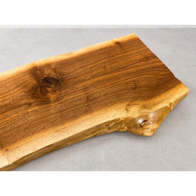 Extra Long Sculptural Live Edge Wood Bench or Long Coffee Table Hairpin Legs For Sale In New York - Image 6 of 12