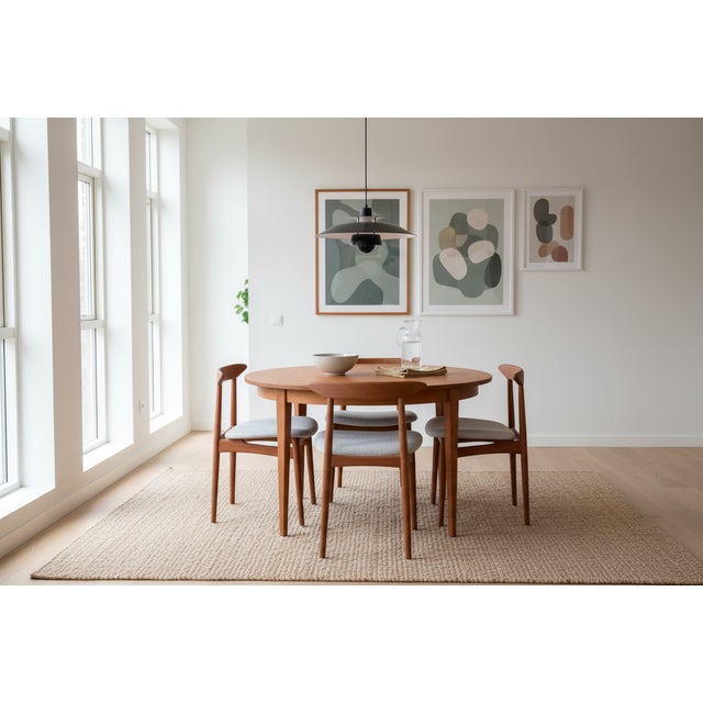 Mid-Century Modern Chairs in Teak by Arne Hovmand Olsen for Mogens Kold, 1960s, Set of 6 For Sale - Image 3 of 18