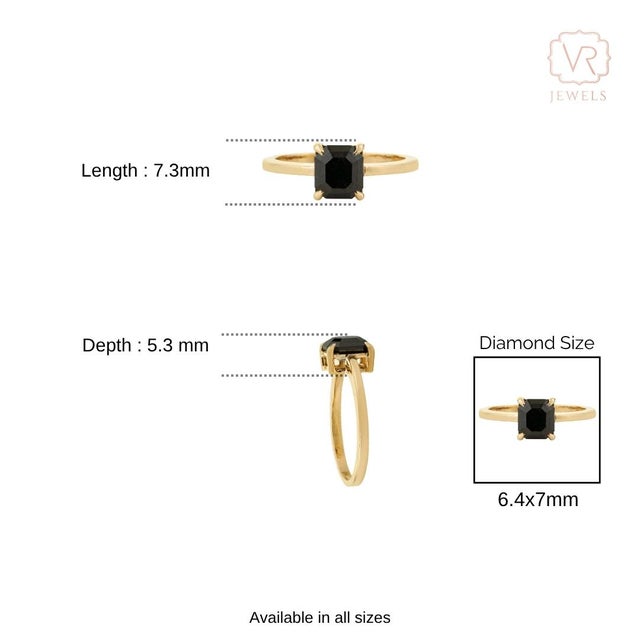 Modern 14k Gold Solitaire Diamond Prong Set Ring Size 5.5 For Sale - Image 10 of 14