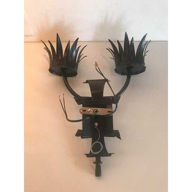 1920s Gothic Style 2-Light Electrified Sconces - a Pair For Sale - Image 4 of 13